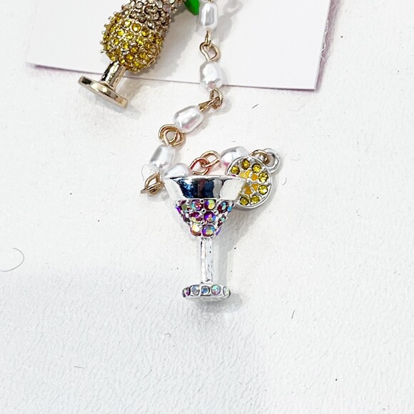 Betsey Johnson Tropical Cocktail Drinks Earrings Mismatch NEW Dangle - Picture 4 of 5